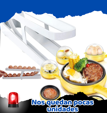 COMBO DESAYUNO PERFECTO – Sartén eléctrica multifuncional + Dispensador de huevos