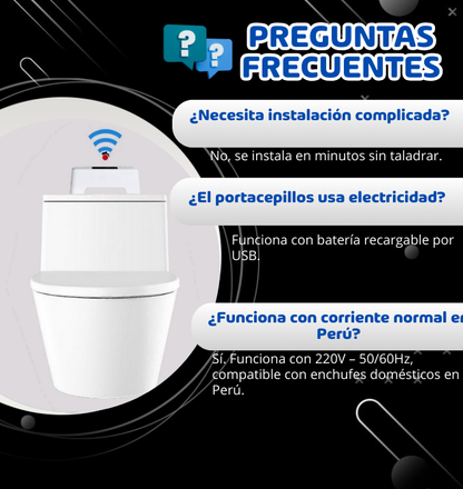 Combo Baño Inteligente TouchFree – Descarga Automática + Dispensador Dental UV